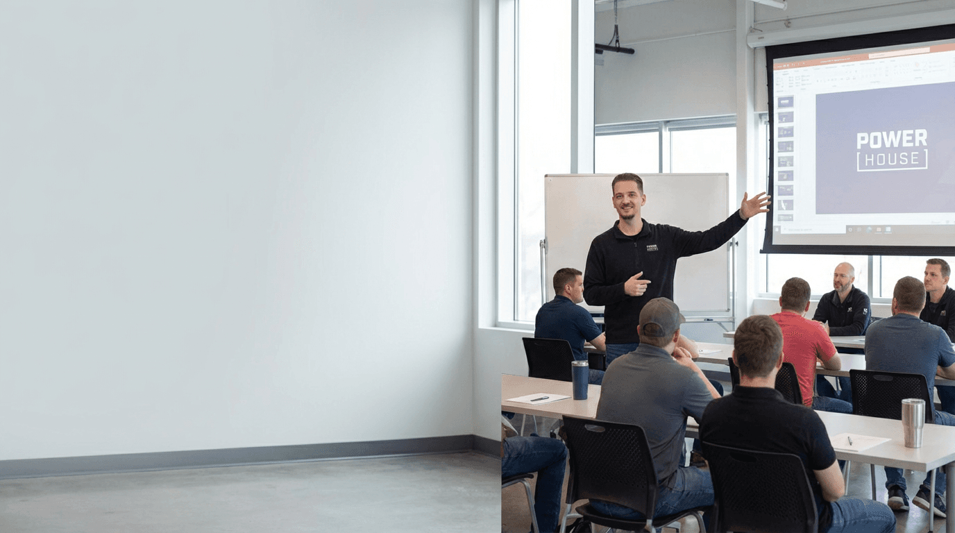 Christian Opp teaching an electrical training session